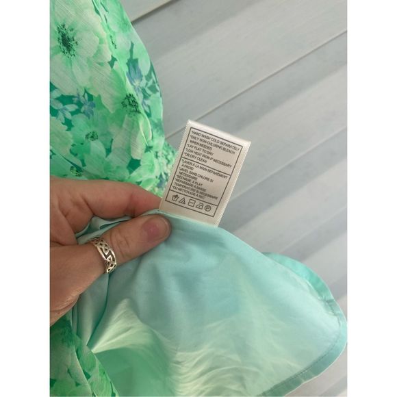 BB Dakota NWT Color Me Lucky Chiffon Dress in Basil Green Revolve, Sz XS, MP $89 - Picture 8 of 11